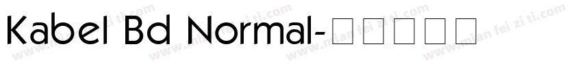 Kabel Bd Normal字体转换